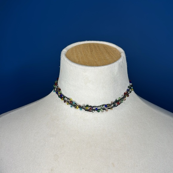 Crochet crystal choker - Picture 4 of 9